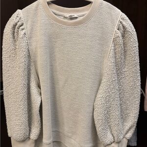 Splendid Puff-Sleeve Crewneck Sweater